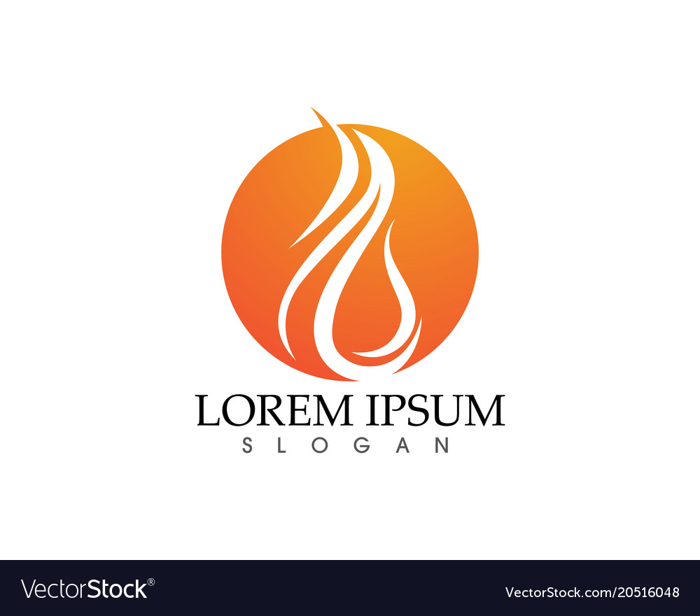 Fire flame nature logo and symbols icons template