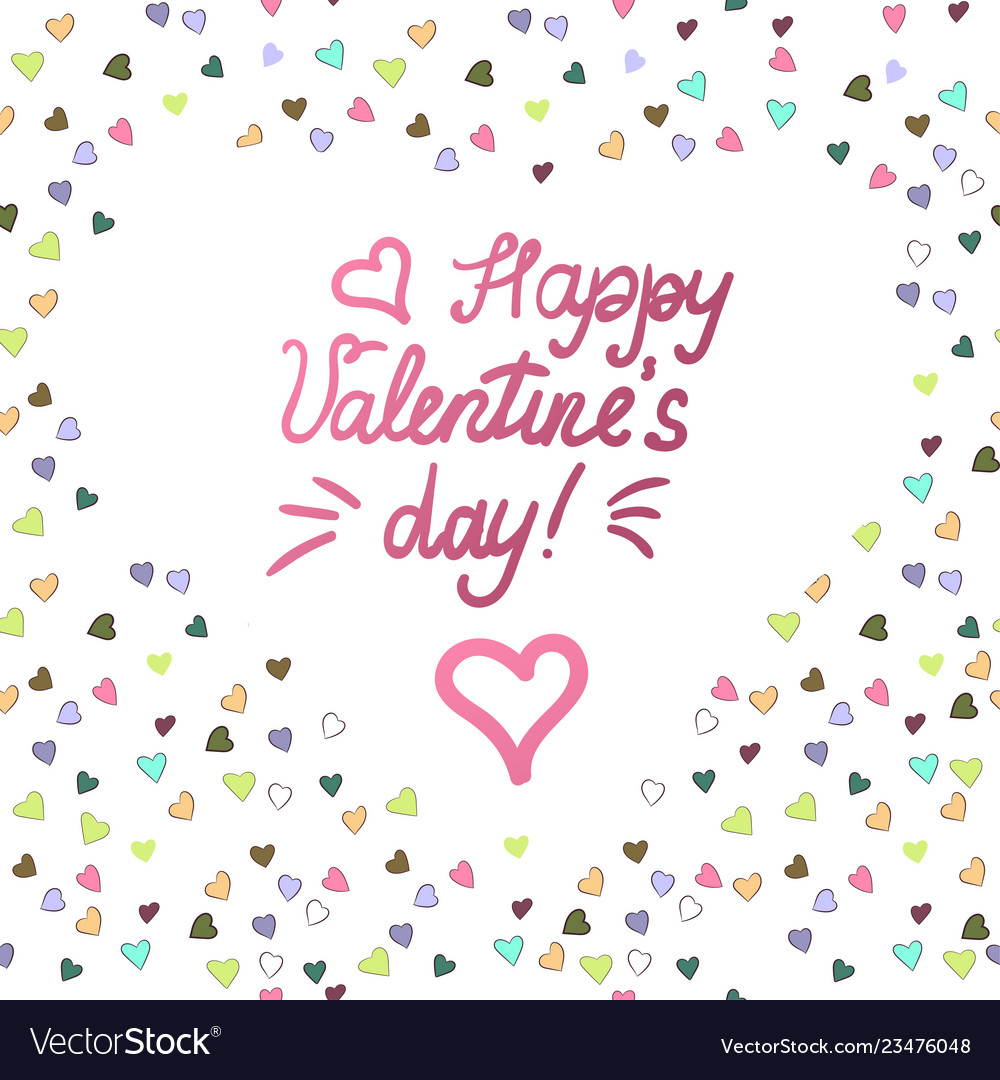 Graphics heart-shaped frame with happy vector image Graphics heart-shaped frame with happy