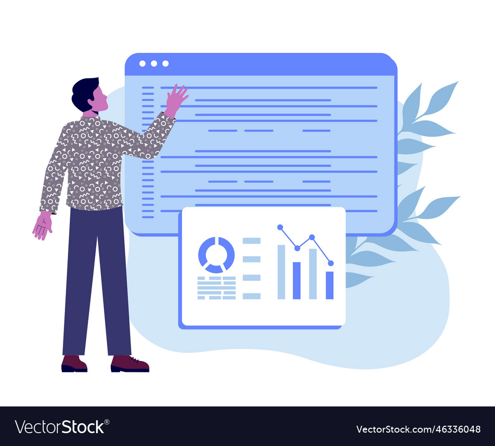 Interactive learning concept vector image Interactive learning concept