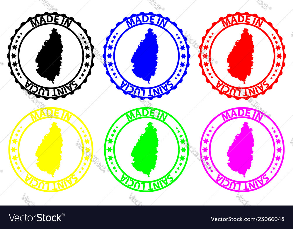 Made in Saint Lucia Stamp