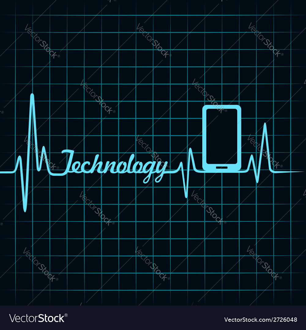 Medical technology concept -heartbeat smartphone i