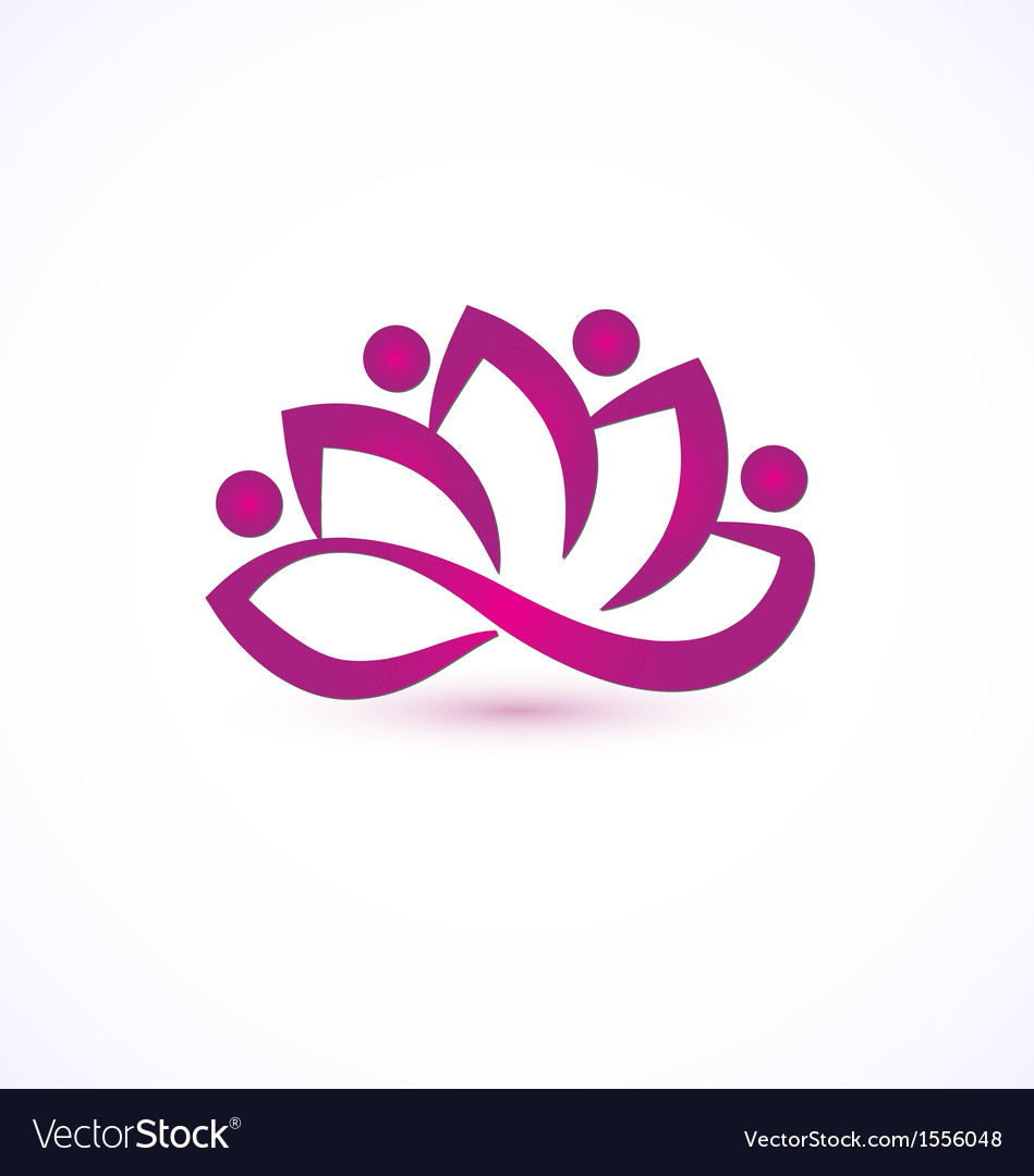 Download Purple lotus flower logo Royalty Free Vector Image