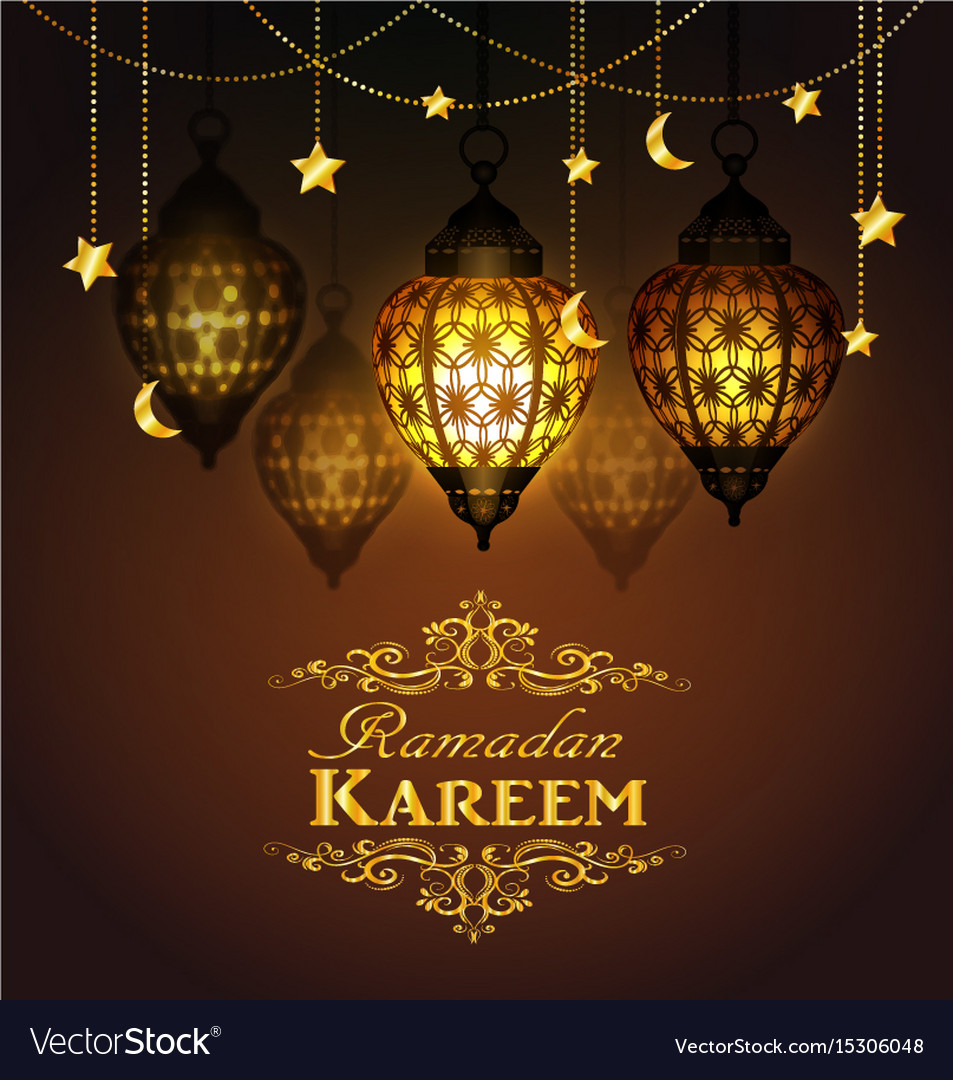 Ramadan kareem greeting background Royalty Free Vector Image