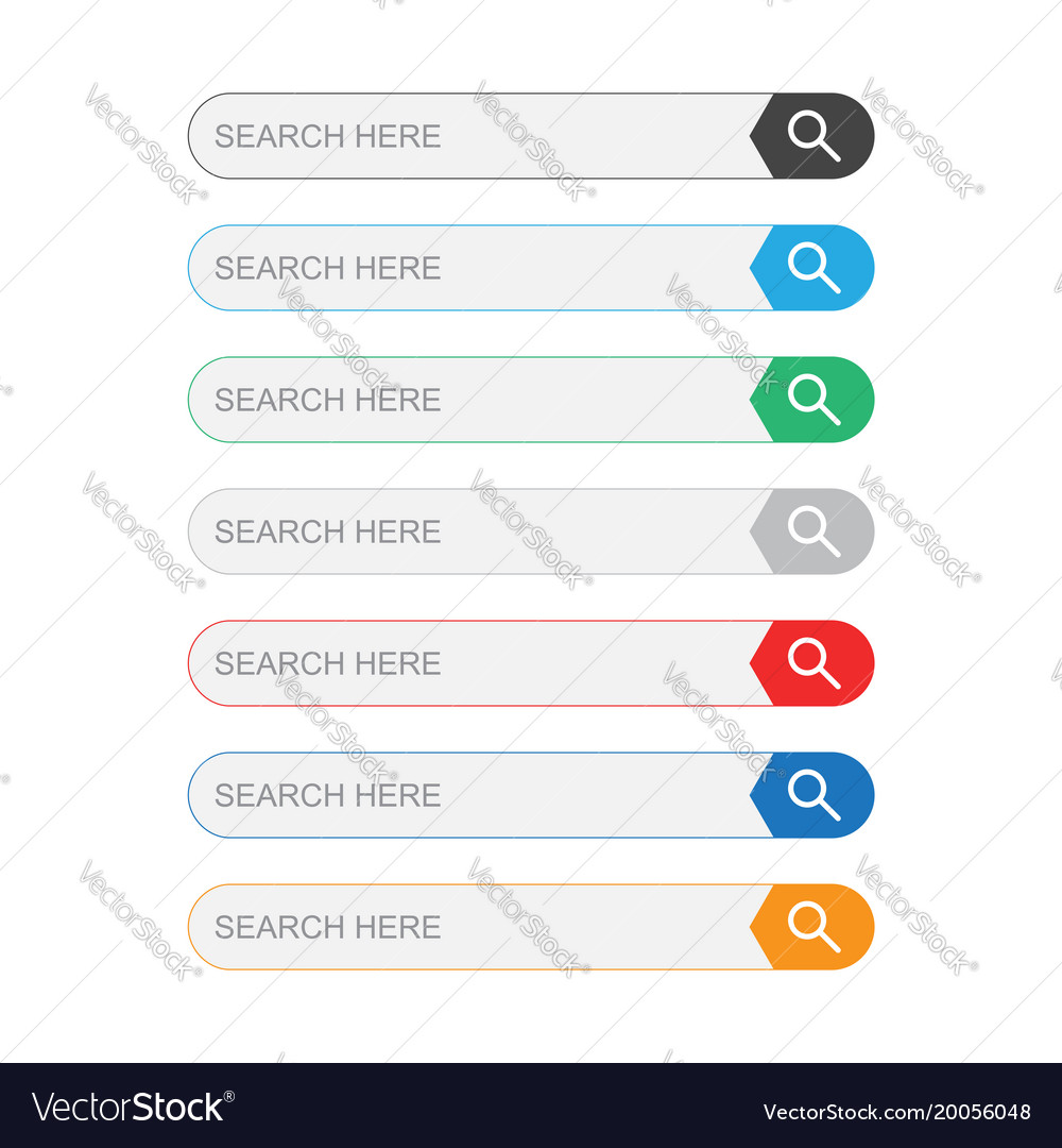 Search bar field set interface elements