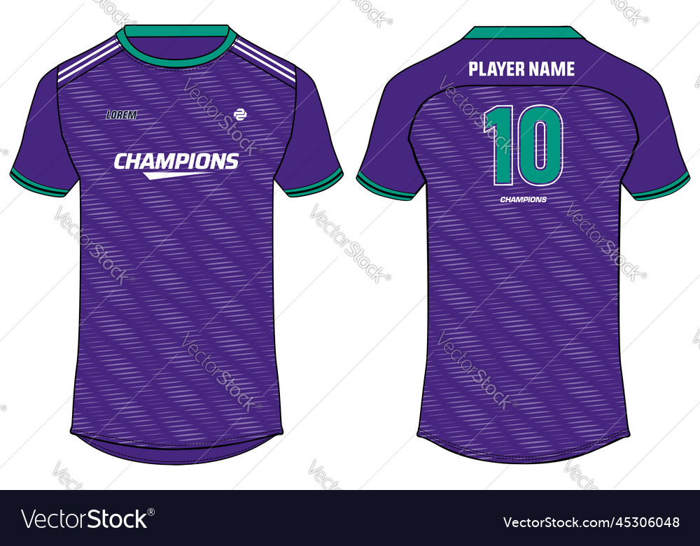 Sports jersey t shirt design flat sketch Vector Image