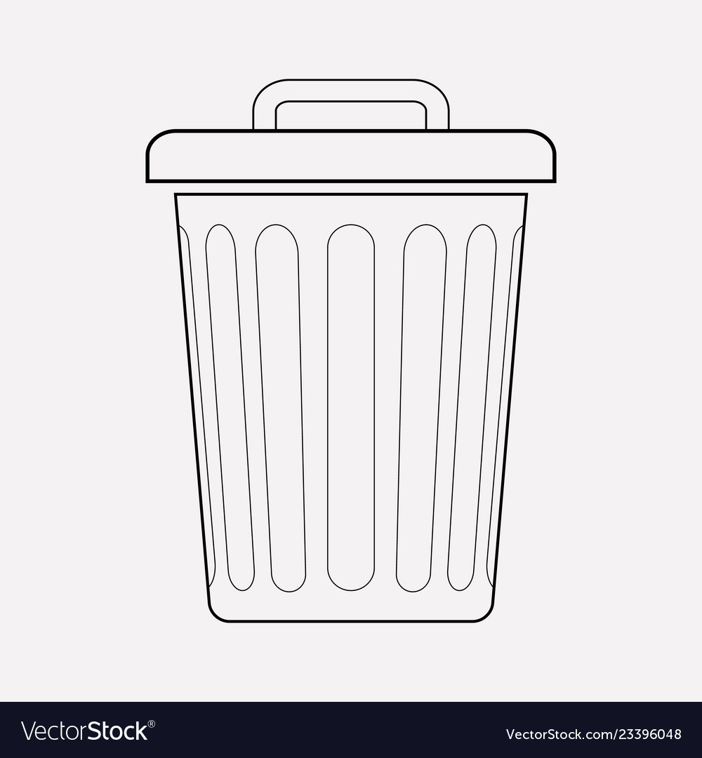 Trash can icon line element