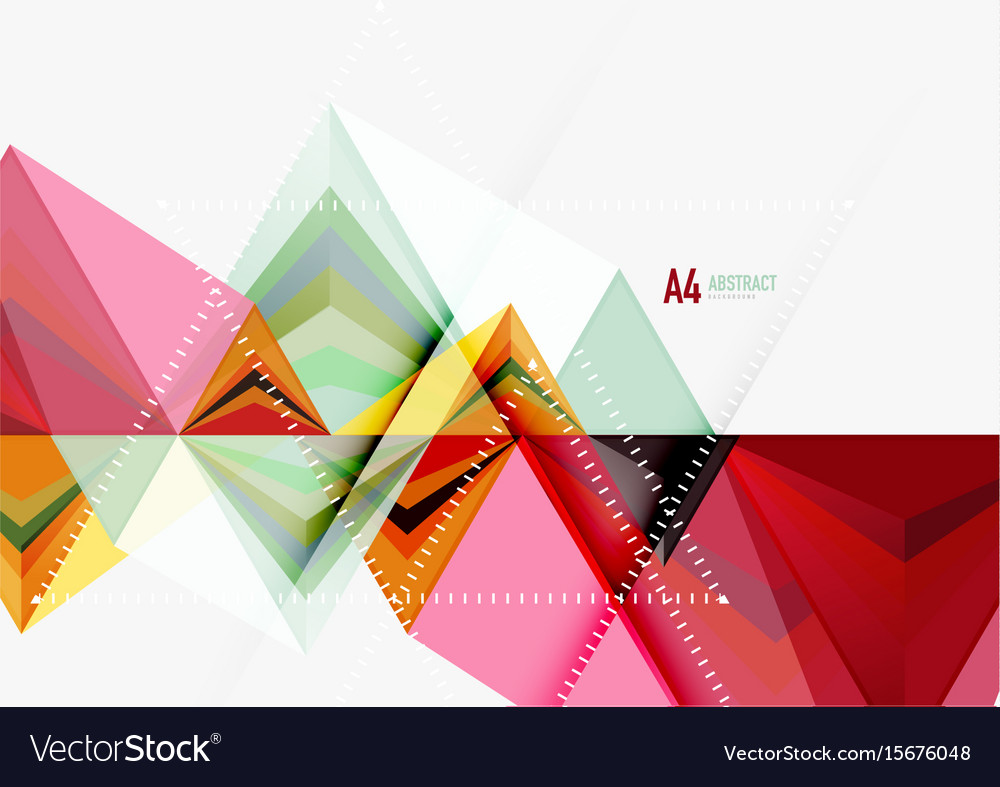 Triangular low poly a4 size geometric