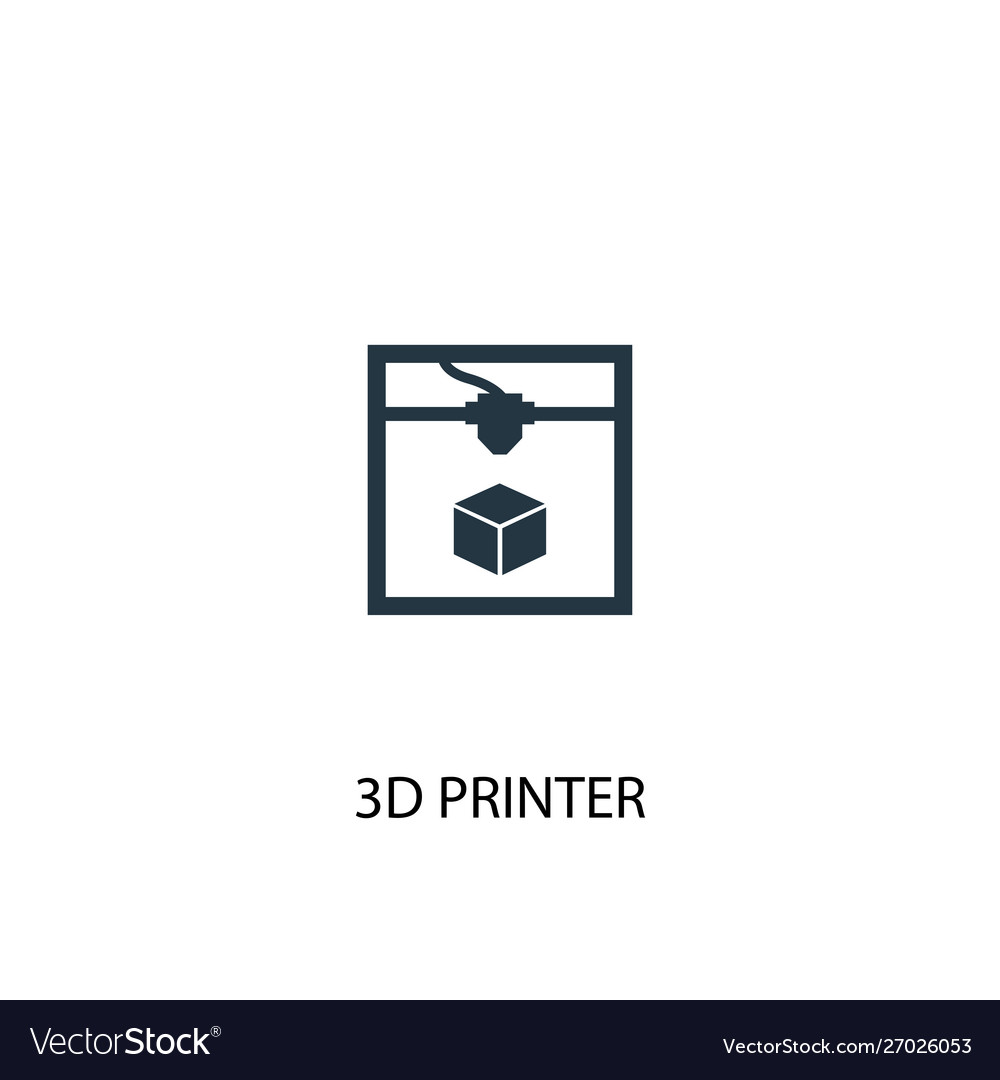 3d printer icon simple element