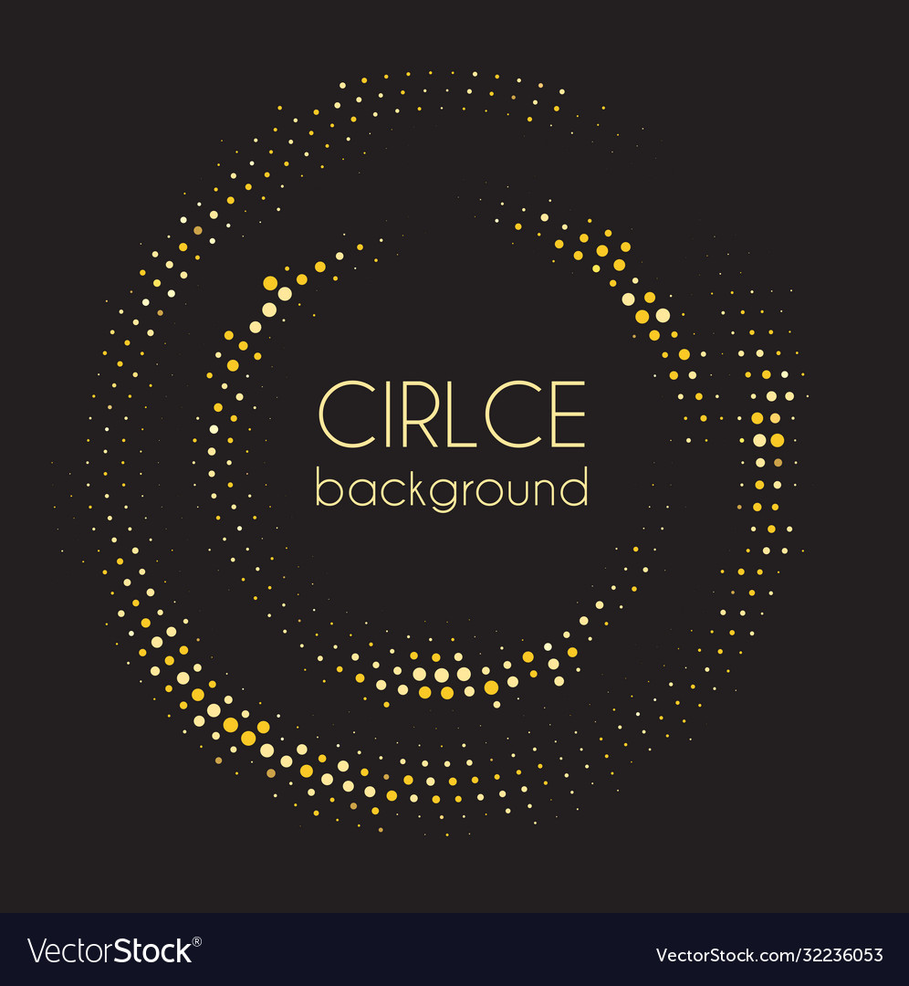 Abstract circle dot on dark background