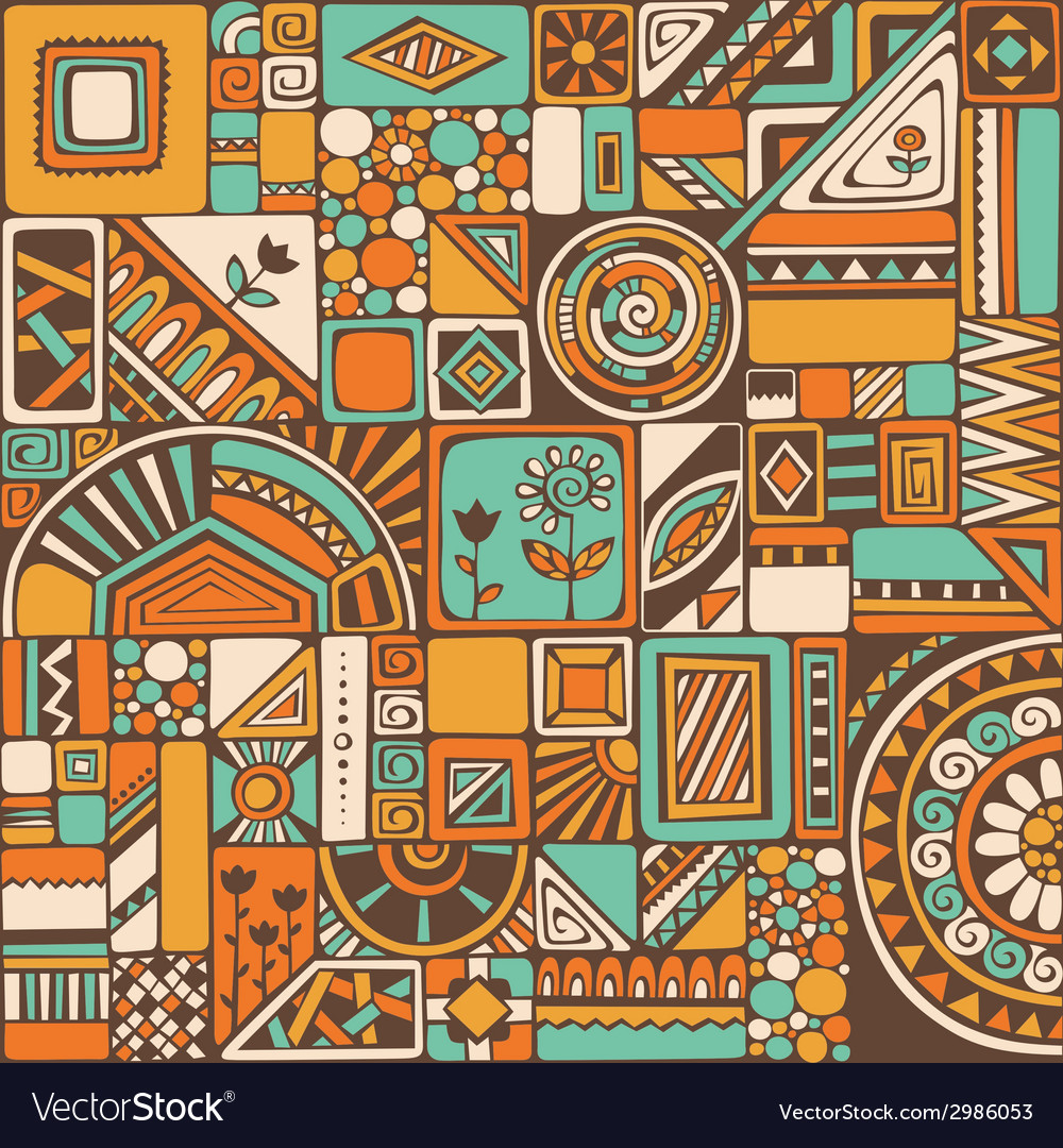 Abstract seamless pattern with geometric elements