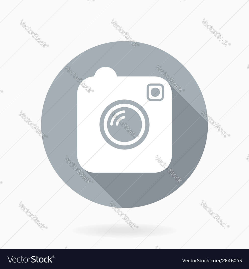 Camera icon with flat design