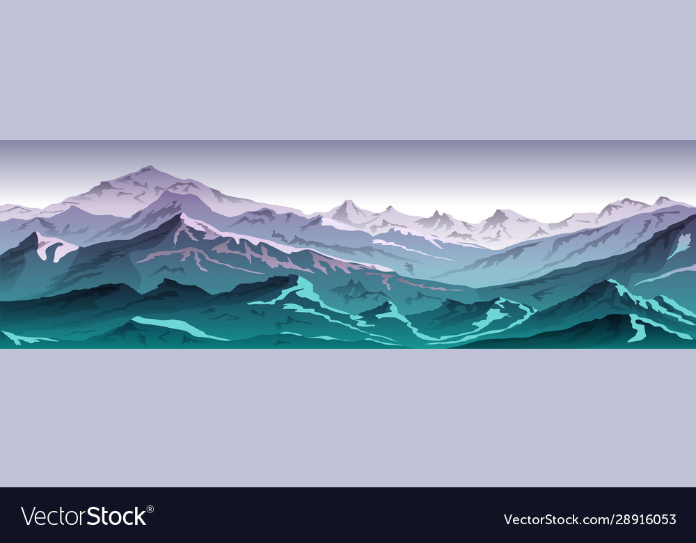 Dark blue mountain landscape during sunset vector image Dark blue mountain landscape during sunset