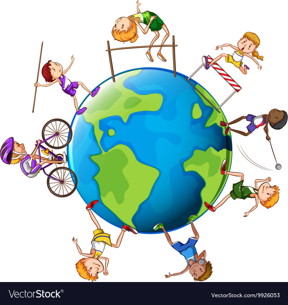 Different Kinds Of Sports Around The World Vector Image