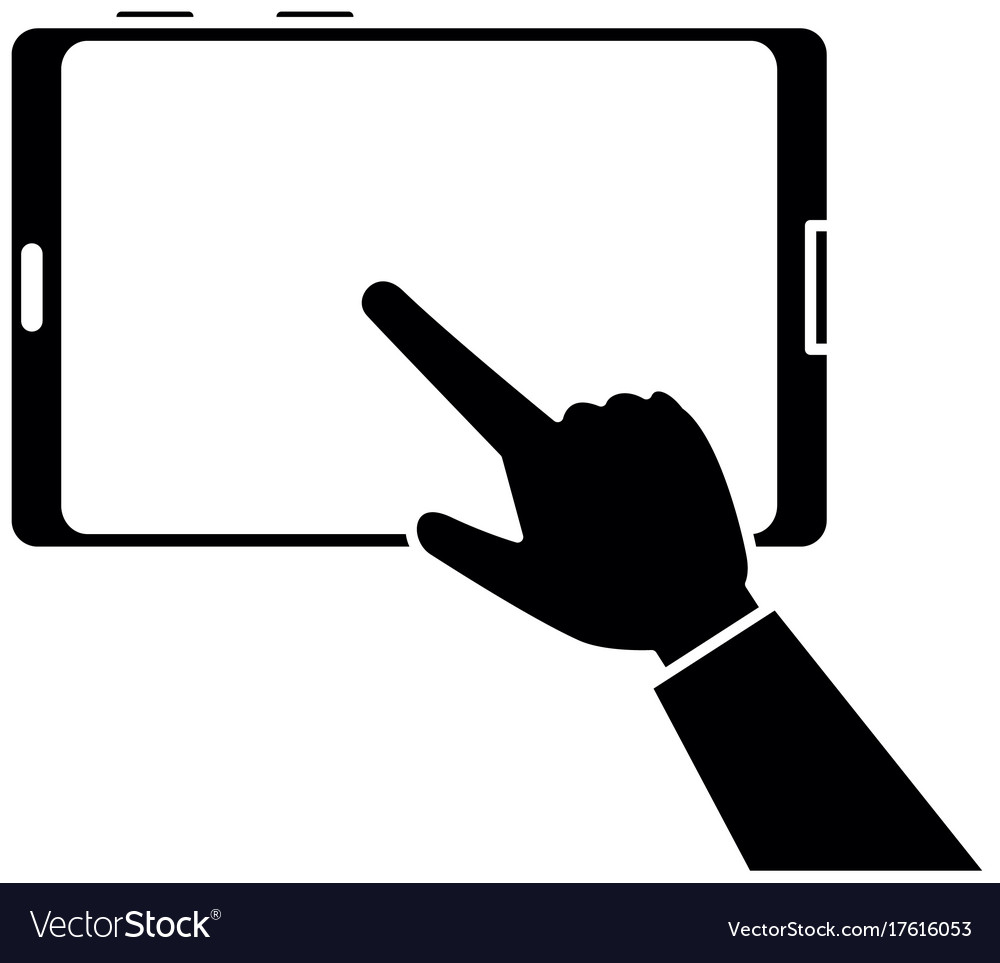 Hand user with smartphone isolated icon