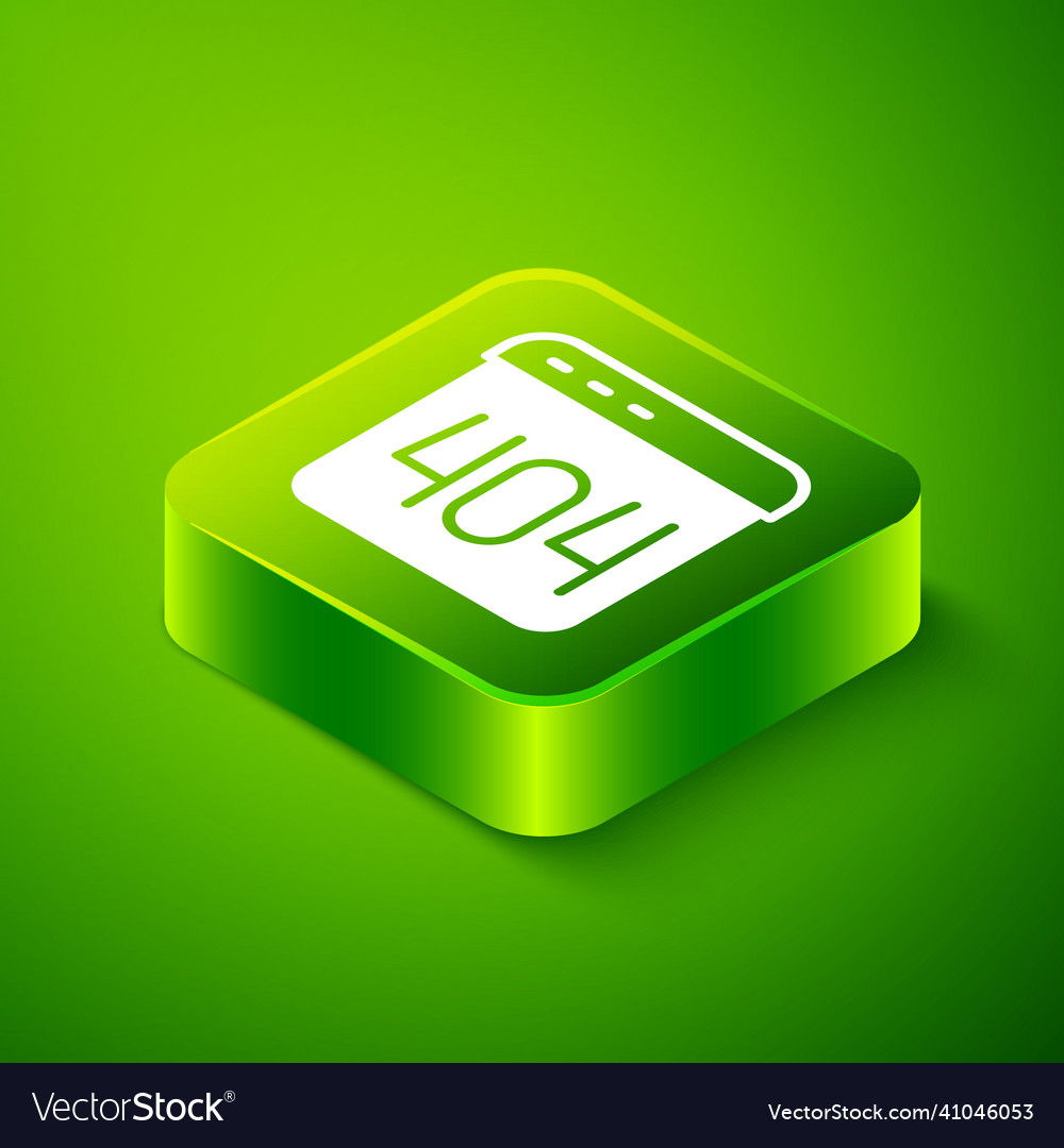 Isometric page with a 404 error icon isolated