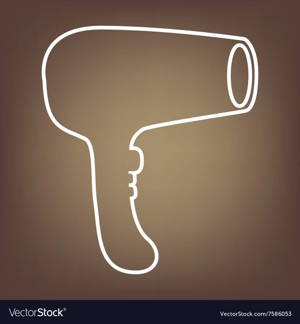 Line icon on brown background Royalty Free Vector Image