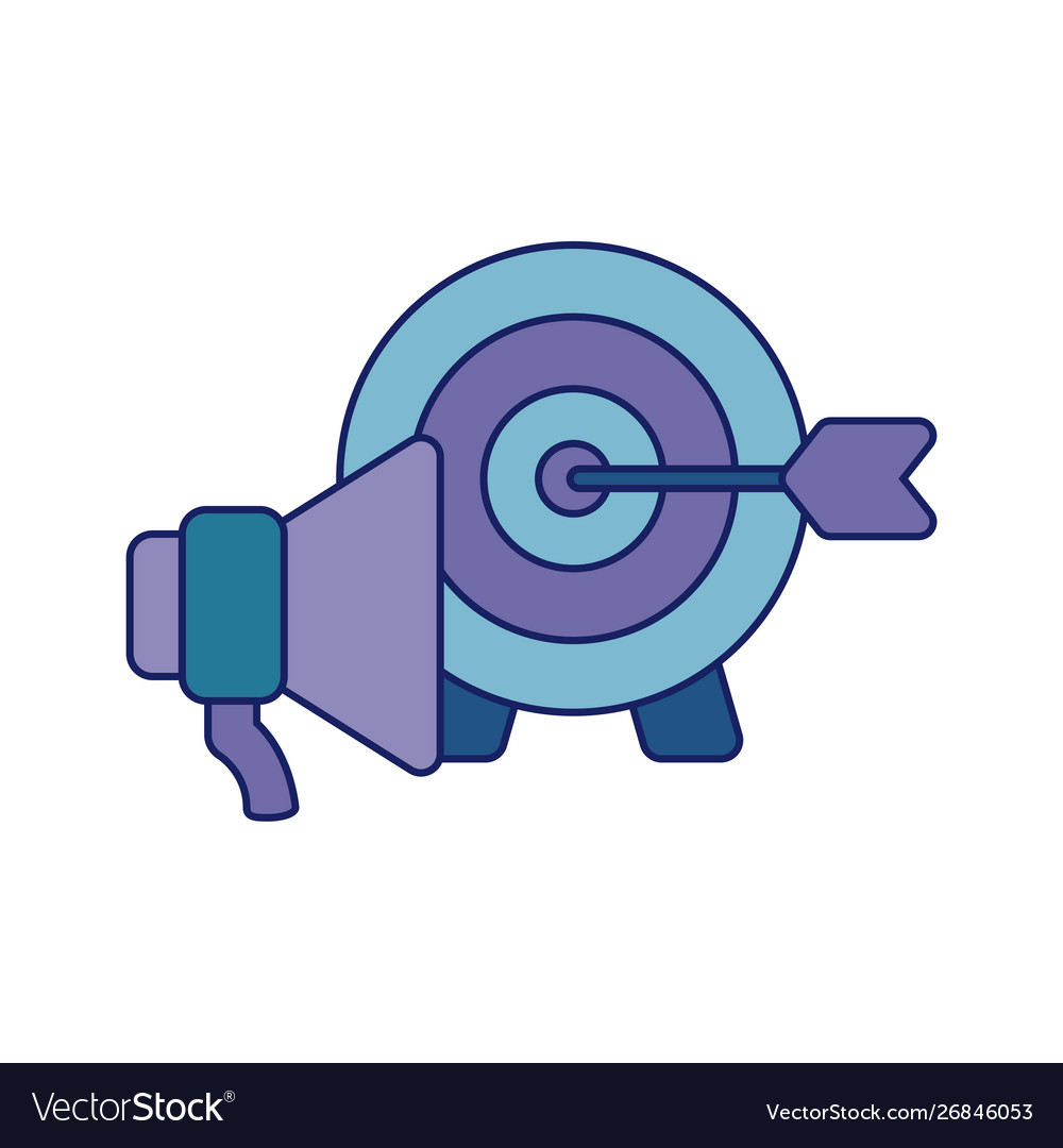 Megaphone sound with target isolated icon