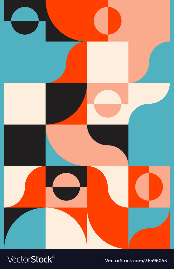 Minimal geometric pattern design vector image Minimal geometric pattern design