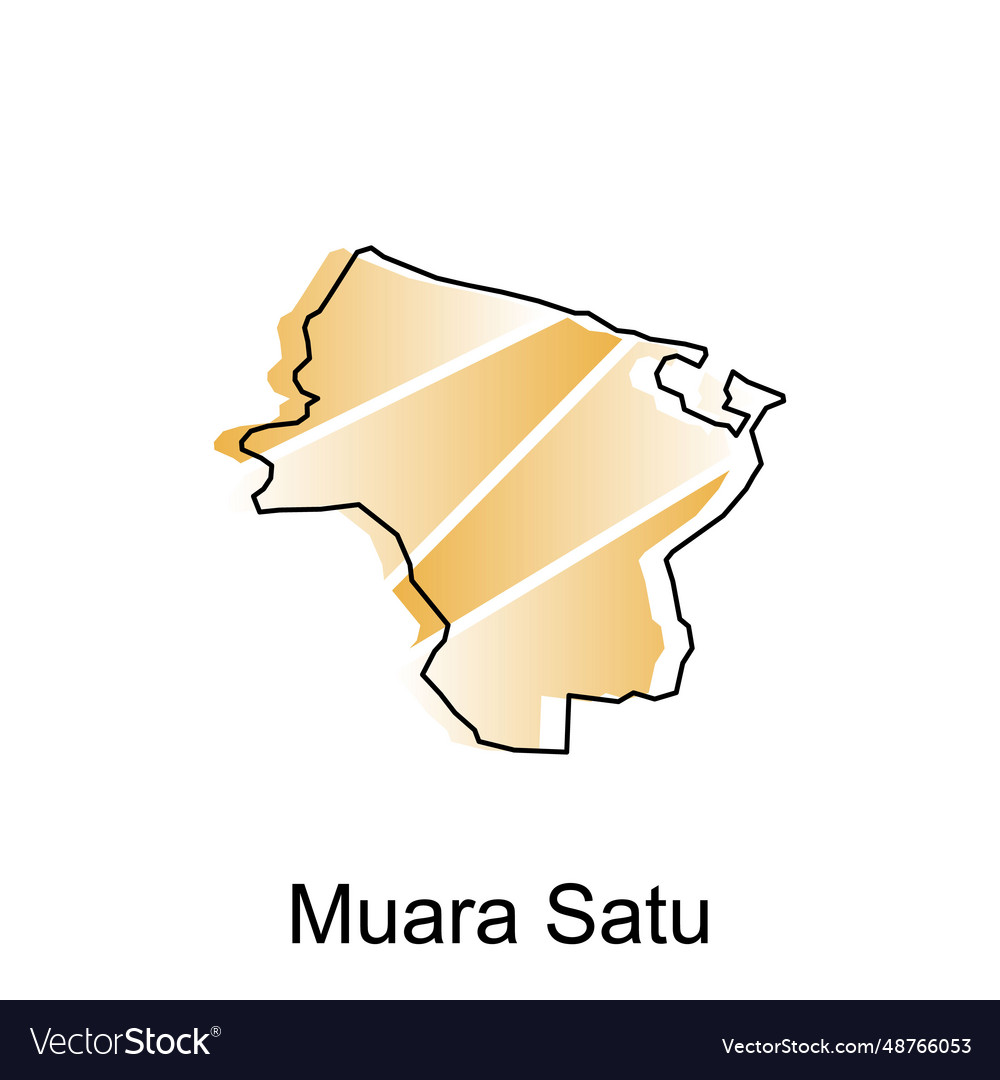 Muara satu map city of province aceh capital vector image Muara satu map city of province aceh capital
