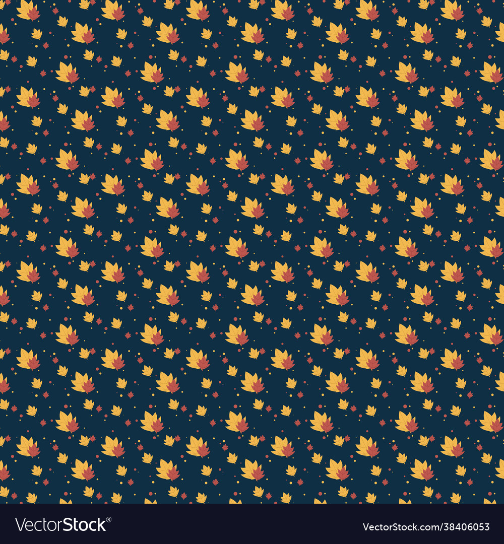 Seamless pattern large and small maple leaves