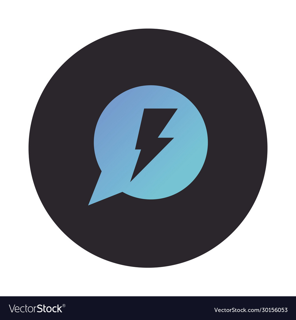 Speech bubble message block style icon