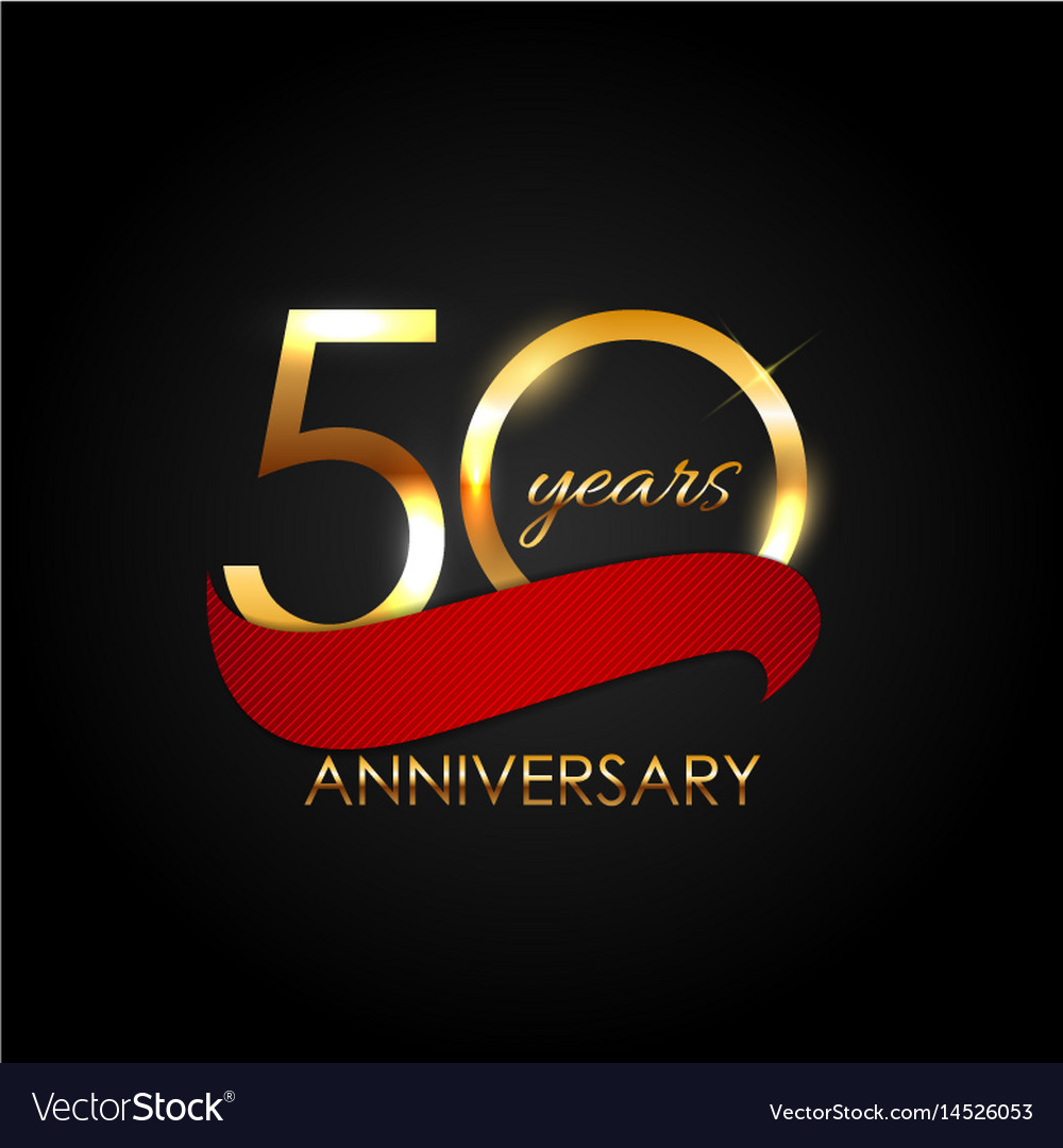 Template 50 years anniversary Royalty Free Vector Image