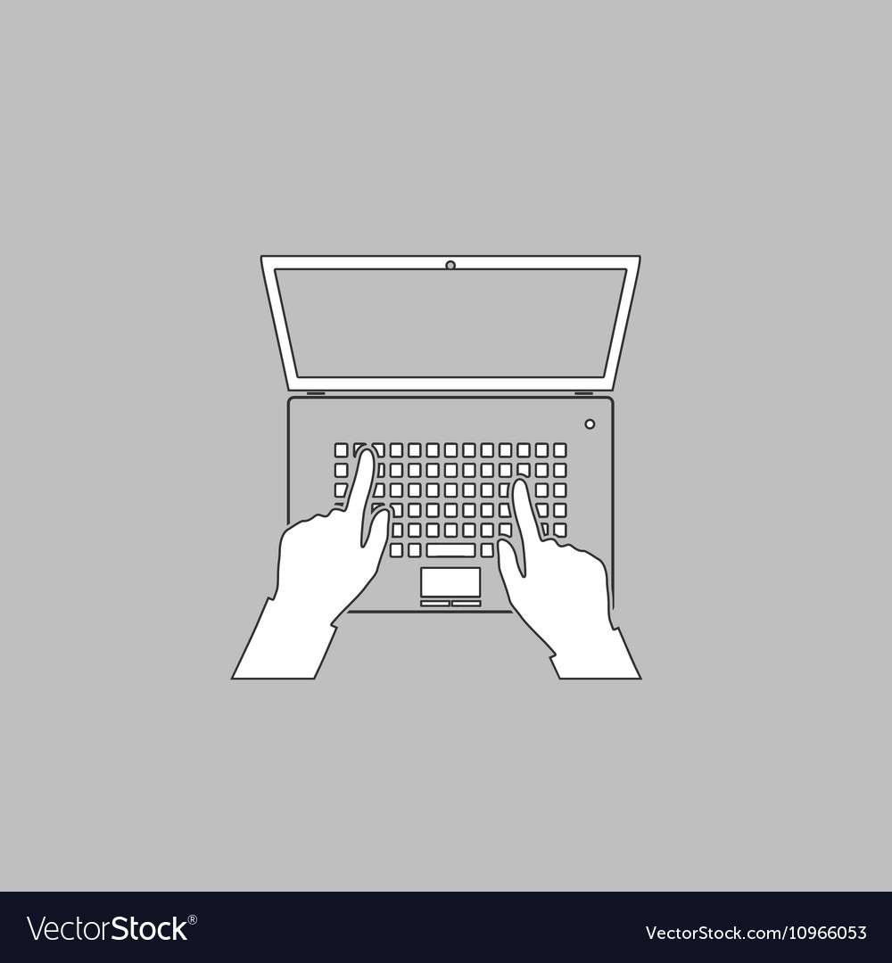 Use laptop computer symbol