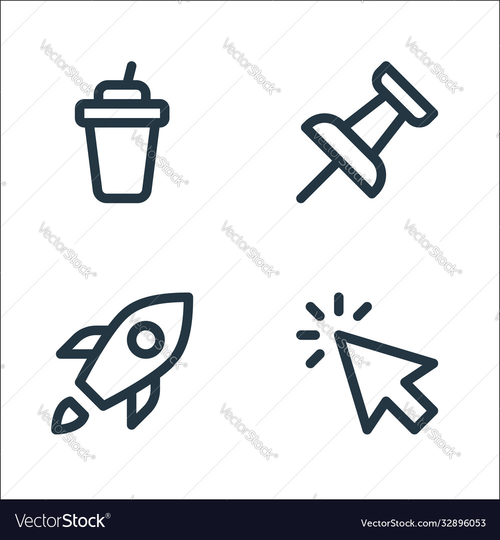 User interface line icons linear set quality