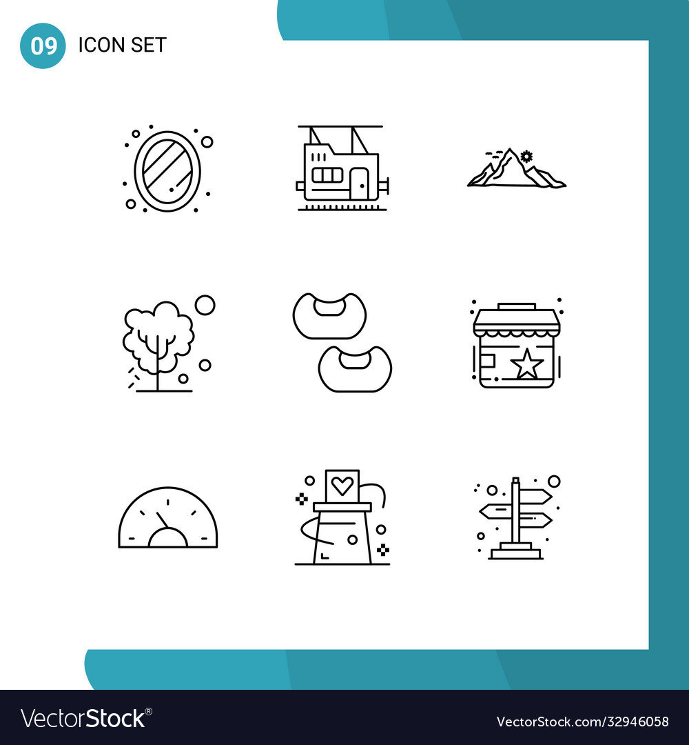 9 universal outlines set for web and mobile
