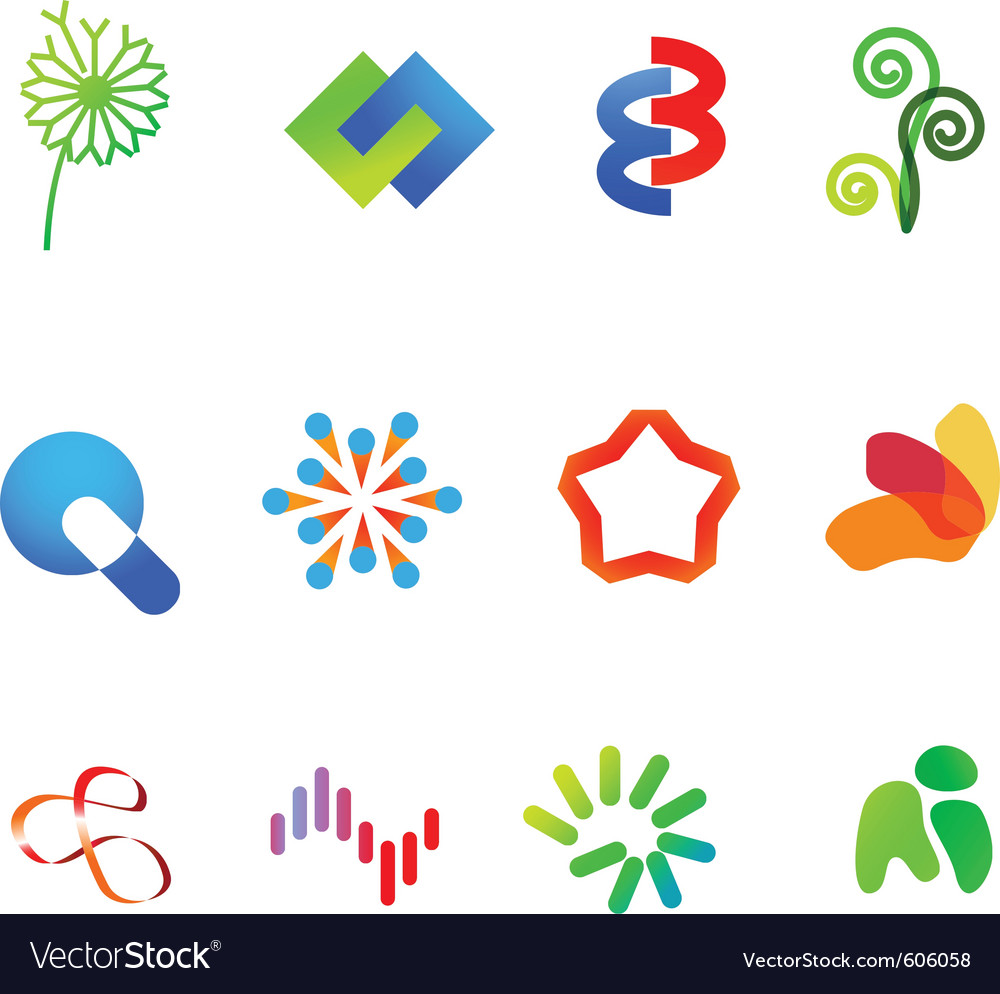 Bright Colorful Symbol Collection