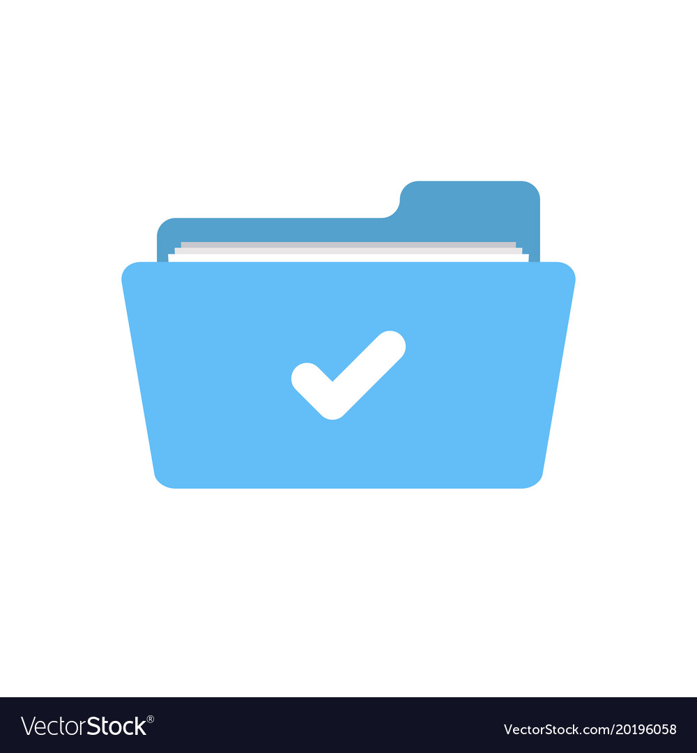 Checkmark Folder Icon - Approve Validate