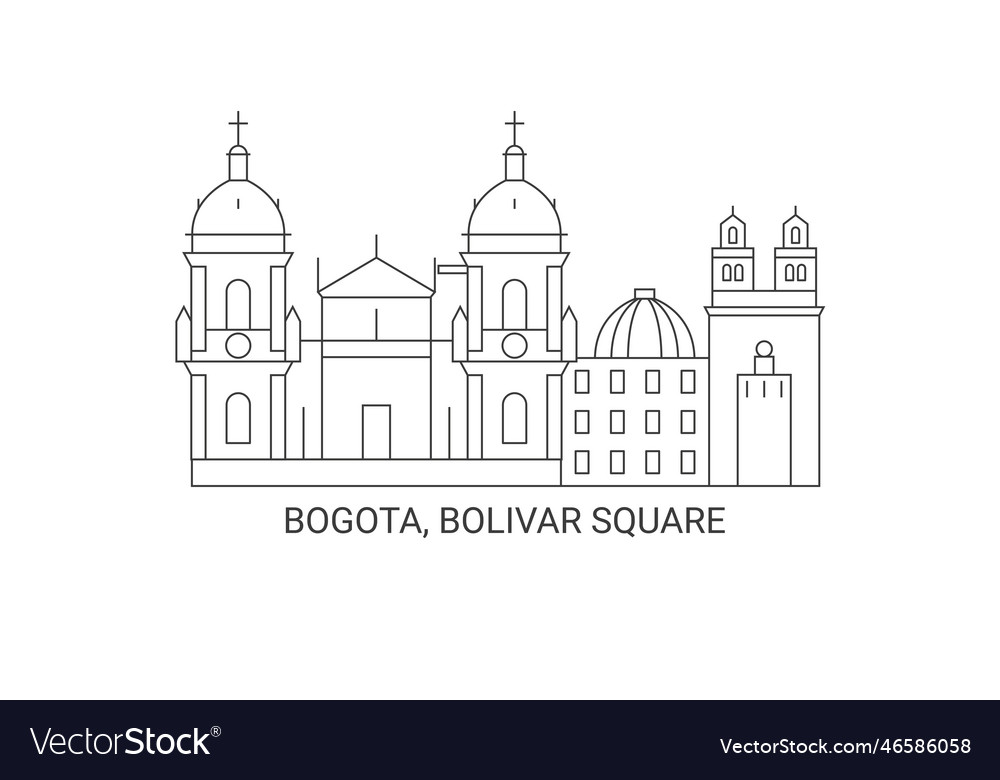 Columbia bogota bolivar square travel landmark Vector Image