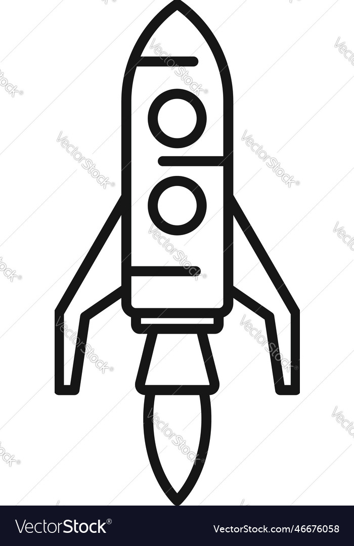 Engine rocket launch icon outline space Royalty Free Vector