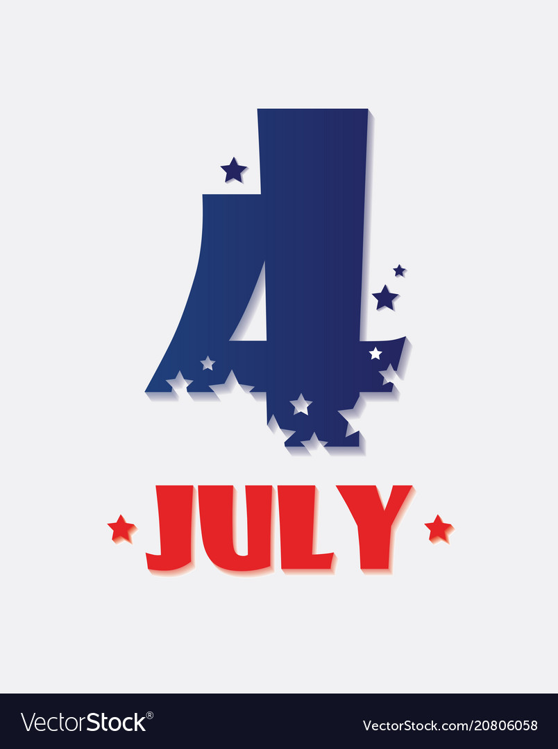 Happy usa independence day 4 th july greeting vector image Happy usa independence day 4 th july greeting