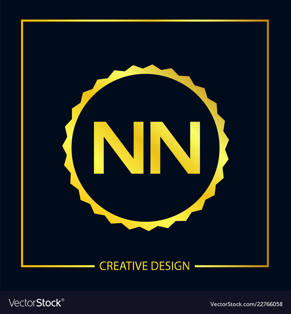 Initial letter nn logo template design Royalty Free Vector