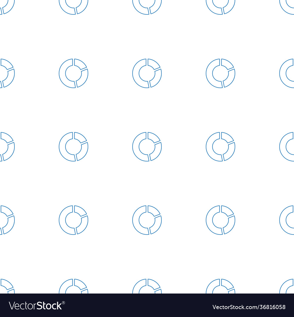 Pie chart icon pattern seamless white background