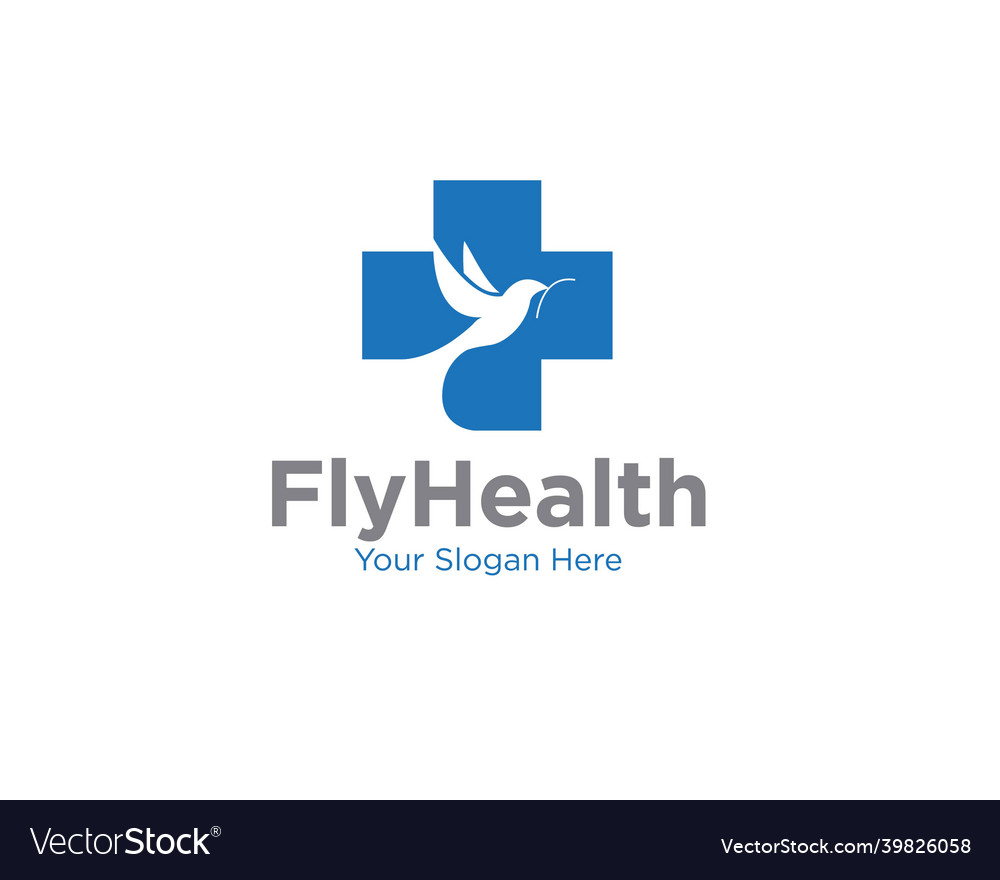 Plus health care logo designs simple for clinic vector image Plus health care logo designs simple for clinic