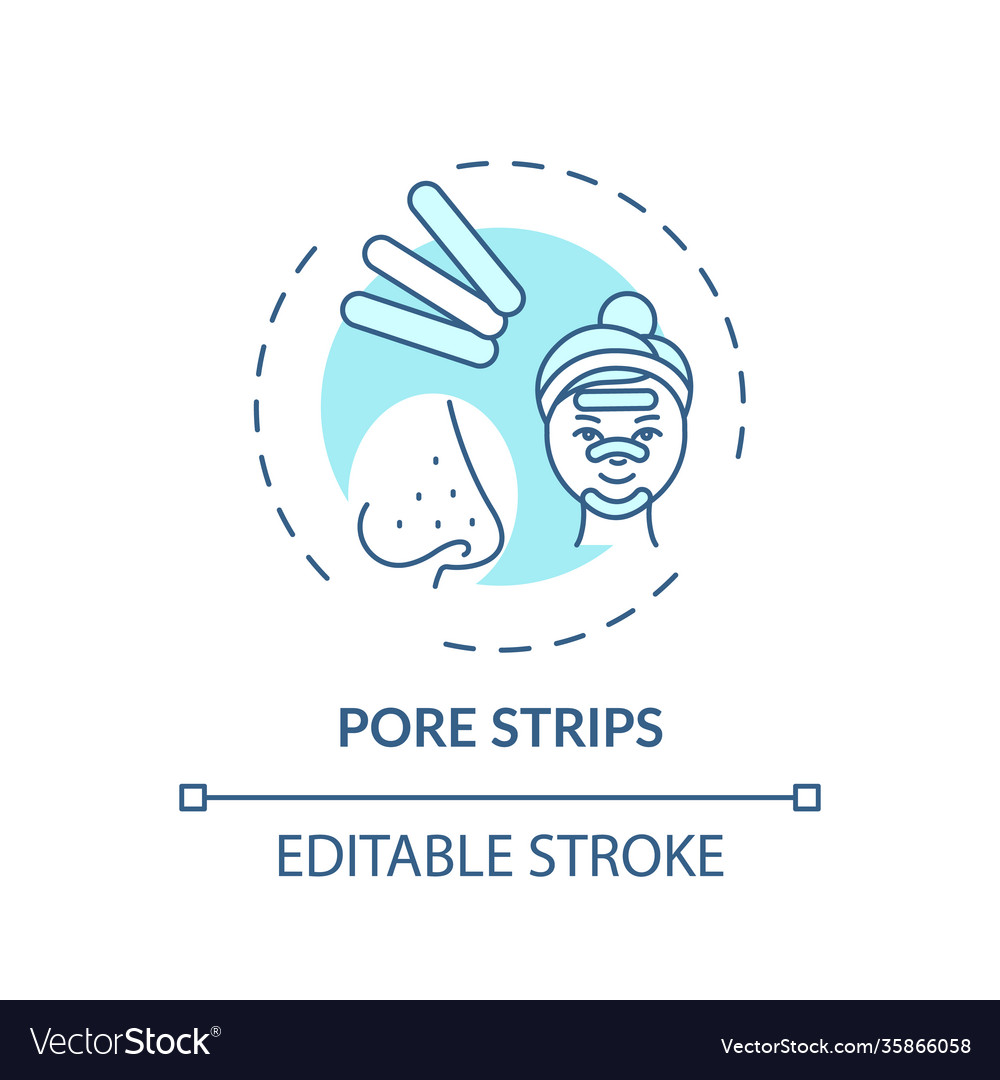 Pore strips concept icon Royalty Free Vector Image