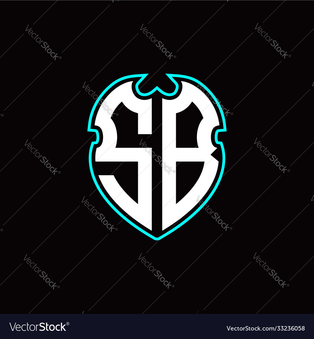 S b initial logo design with a shield shape vector image S b initial logo design with a shield shape