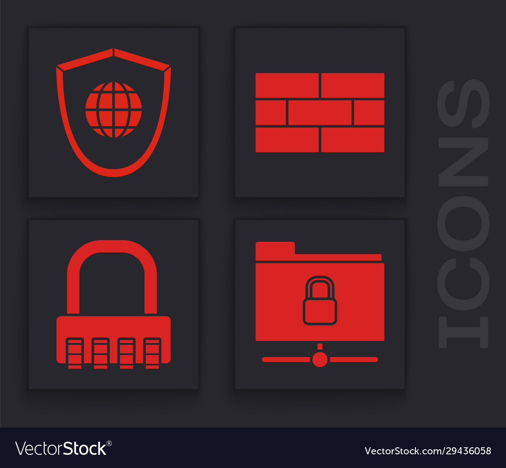 Set ftp folder and lock shield with world globe