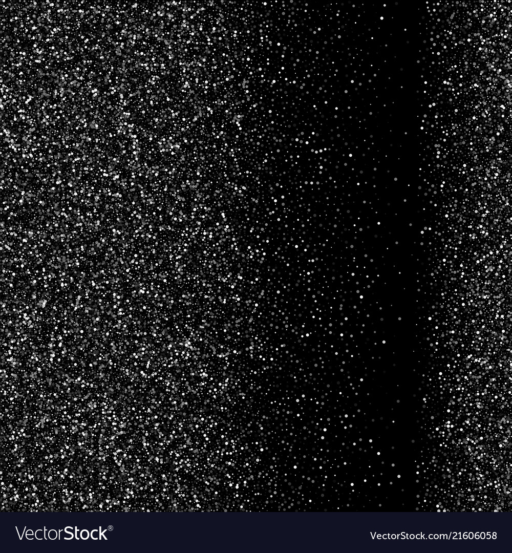 silver shine of confetti on a black background vector image
