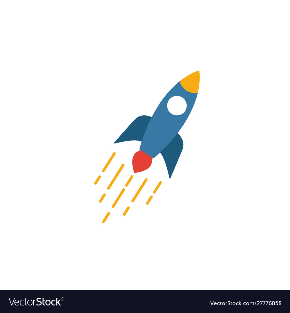 Start up icon simple element from blockchain