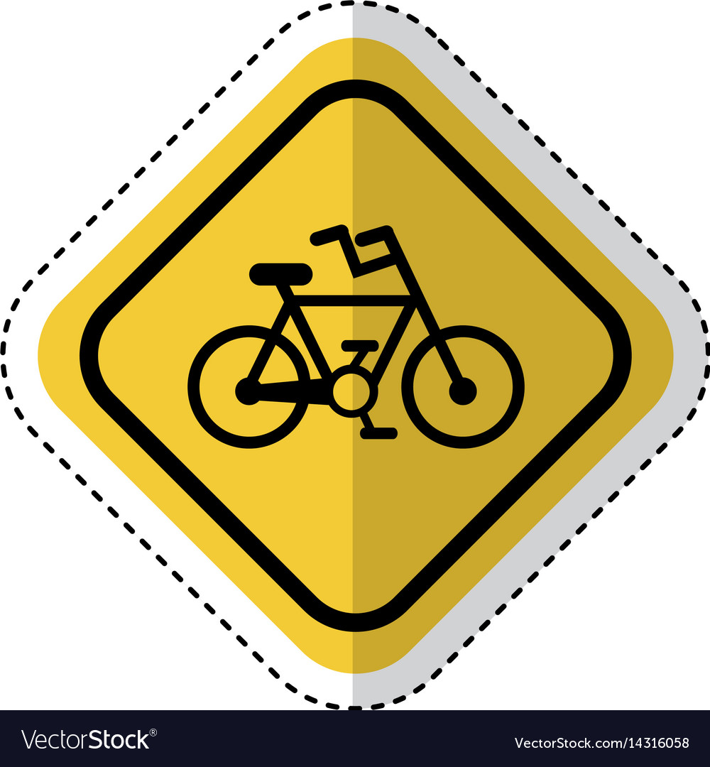 Traffic signal with bicycle vehicle isolated icon