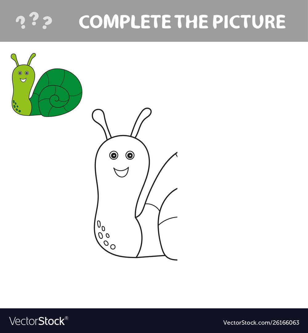 Coloring page outline cartoon snail vector image Coloring page outline cartoon snail