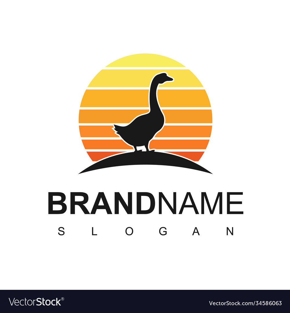 Goose logo and duck farm design