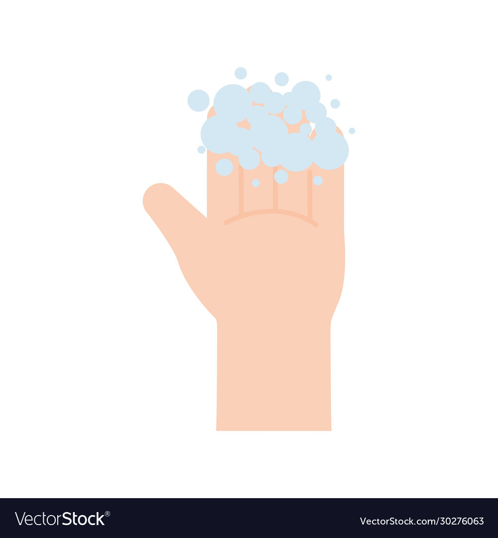 Hand washing flat style icon design