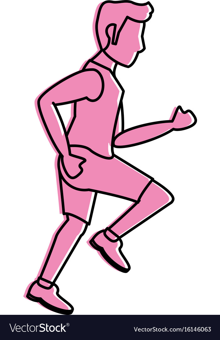 Man avatar running icon image
