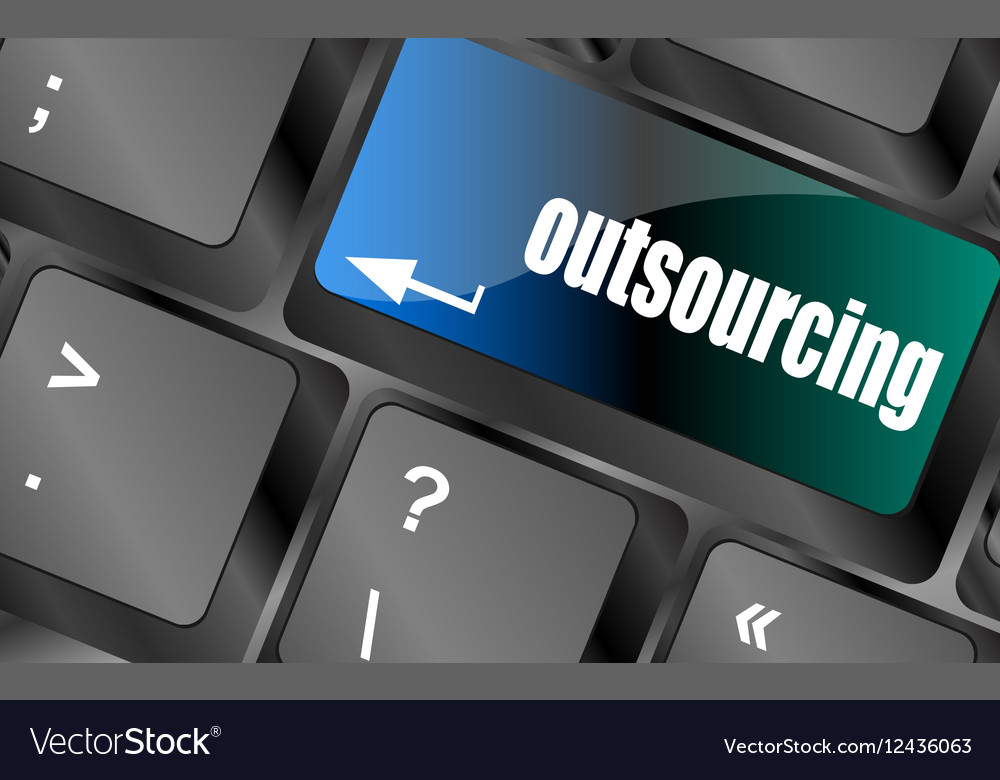 Outsourcing button on computer keyboard key