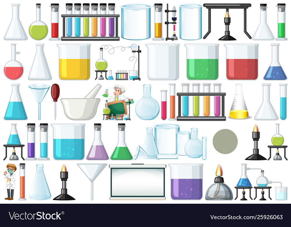 Set lab object Royalty Free Vector Image - VectorStock