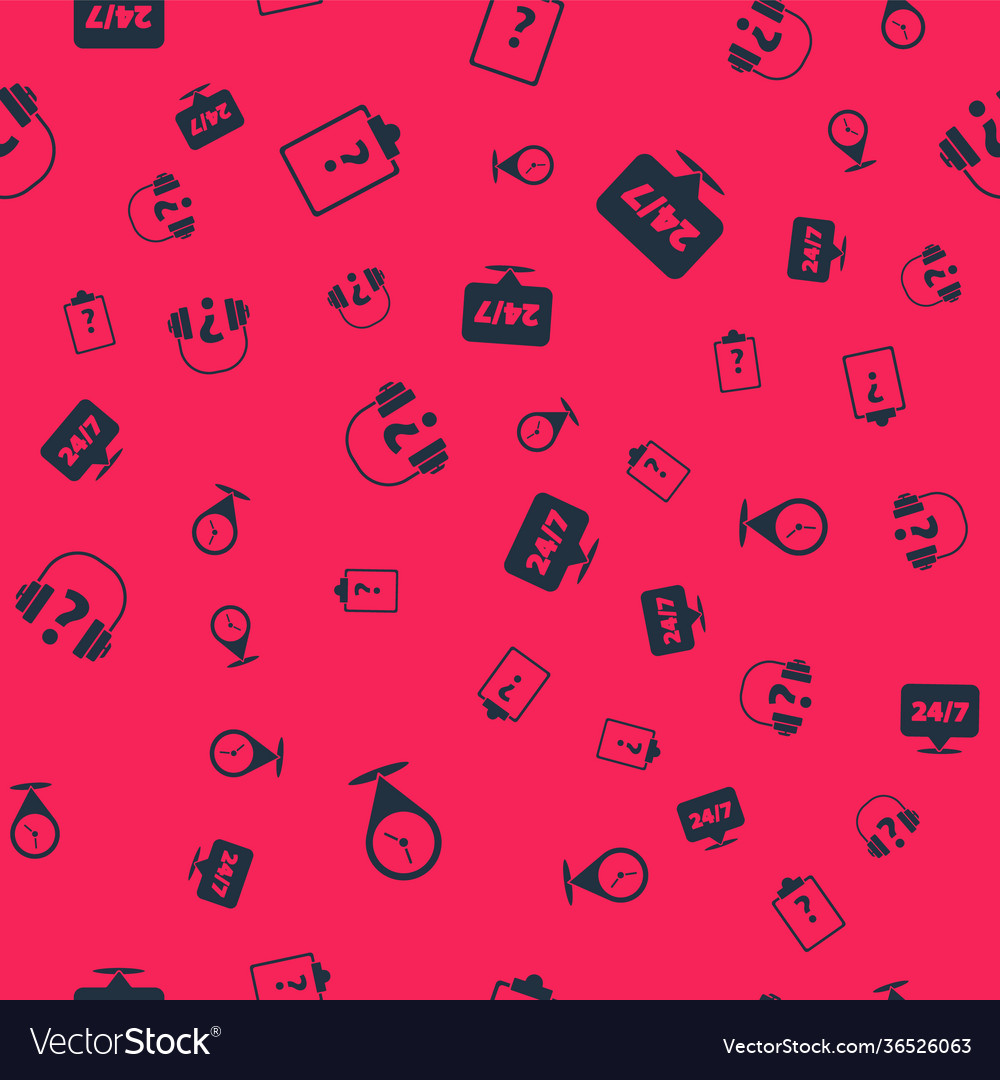 Set location with clock clipboard question marks vector image Set location with clock clipboard question marks